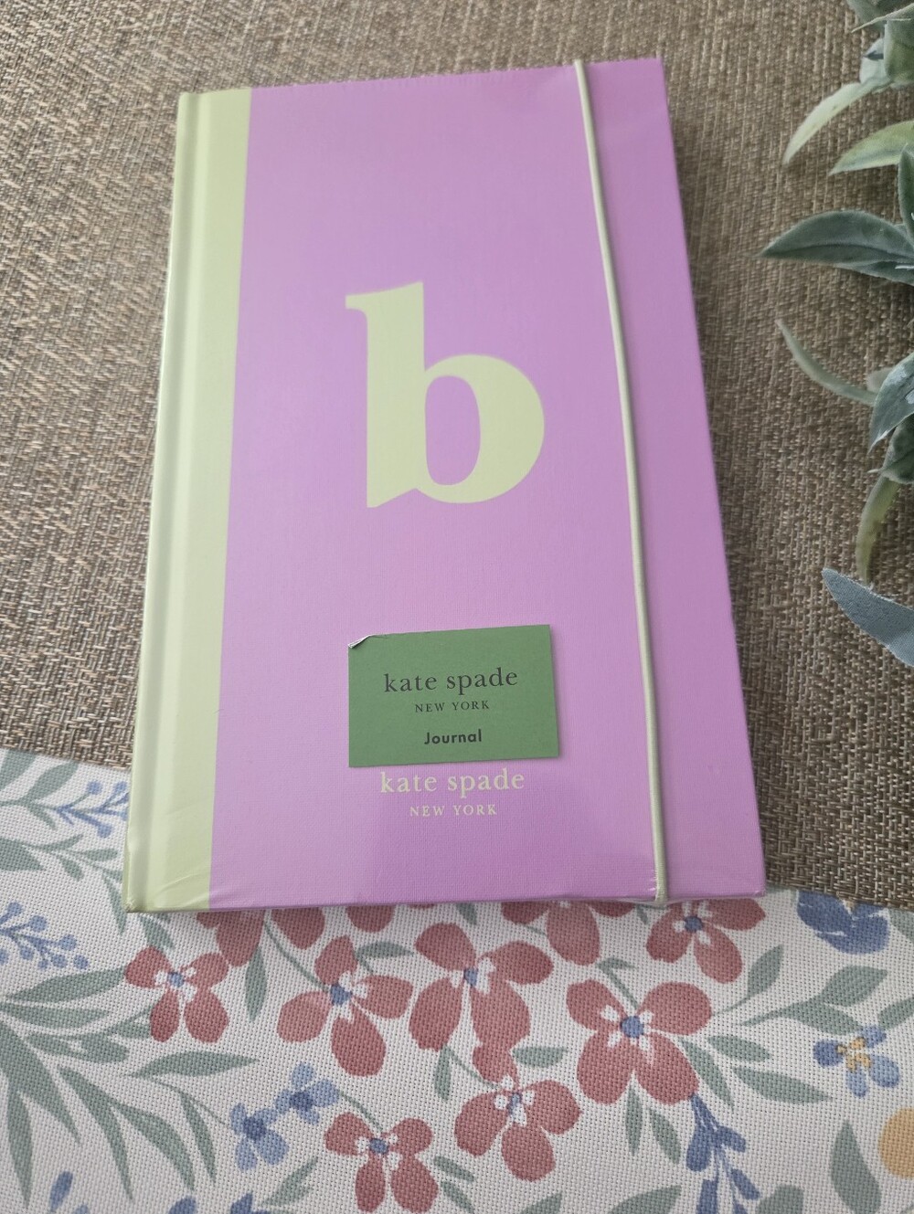 kate spade pink and light green hardcover journal